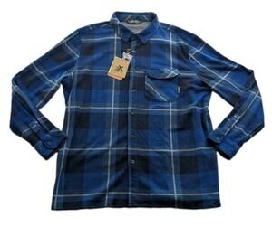 Zeroxposur Mens Size XL Cozy Knit Fleece Flannel Button-Up Long Sleeve Shirt NWT